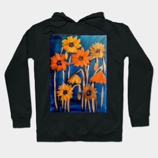 Some abstract flowers in metallic paint Hoodie